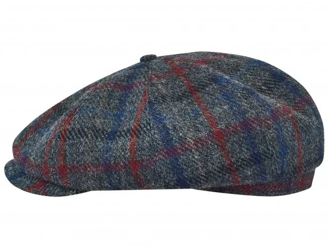 Gorras PEAKED SHELBY - HARRIS TWEED Genuine Scottish Harris Tweed 8 Panels Man gorras