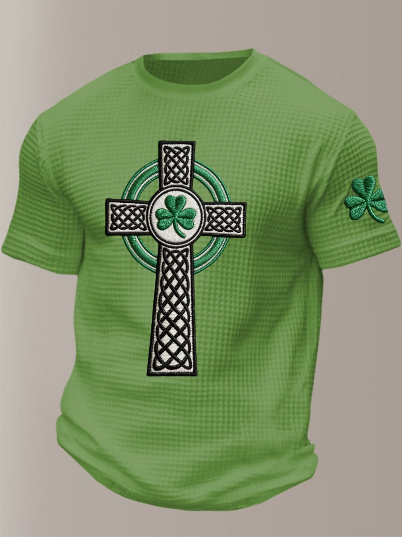 Camiseta St. Patrick's Day estampado casual para hombre