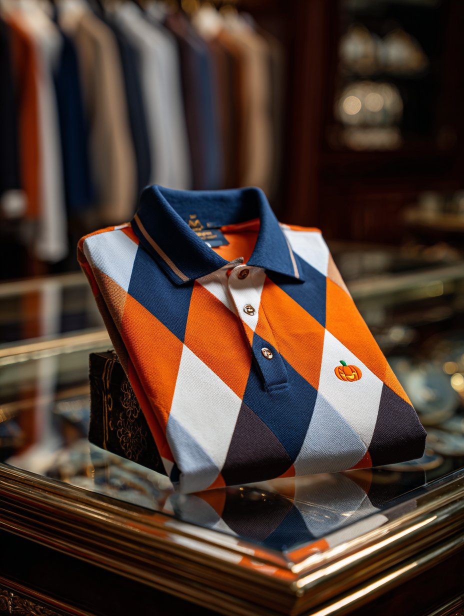 Camisa polo a cuadros casual de manga corta para hombre