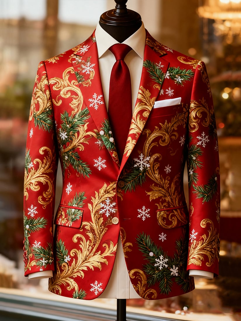 Ejecutivo casual Christmas Suit Outerwear para hombre