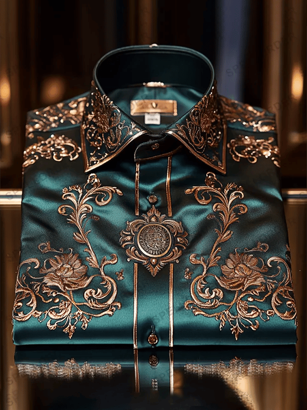 Camisa de lujo Gorgeous de manga larga para hombre