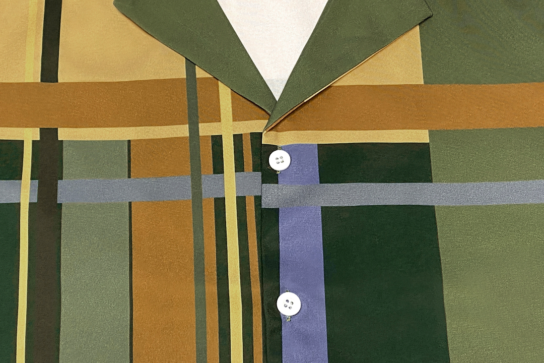 Camisa Rianmond a cuadros estampado de manga corta Walking Set 288 para hombre