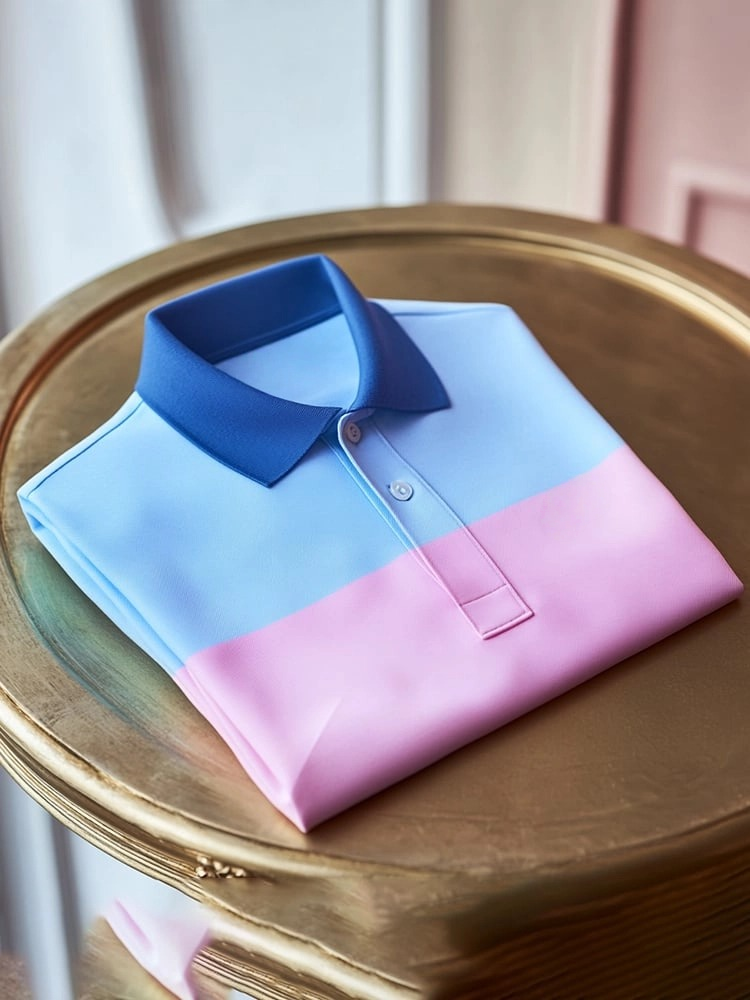 Camisa polo clásico ejecutivo Logo Button de manga corta para hombre