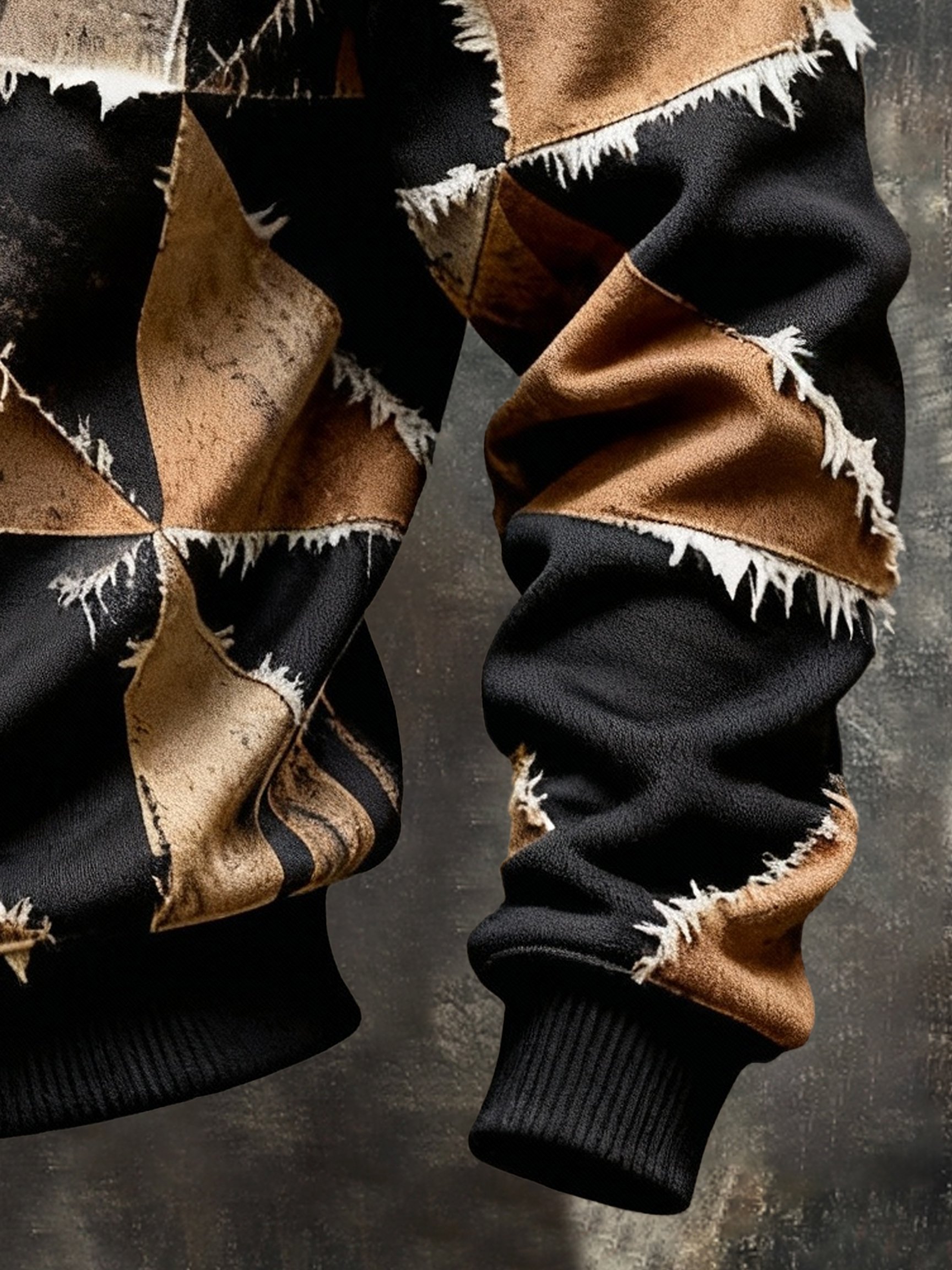 Sudadera vintage Color-Block estampado con cierre con gorrasucha para hombre