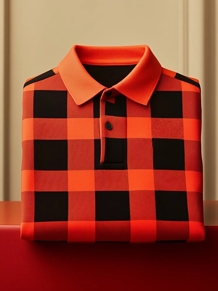 Camisa polo clásico ejecutivo Logo Button de manga corta para hombre