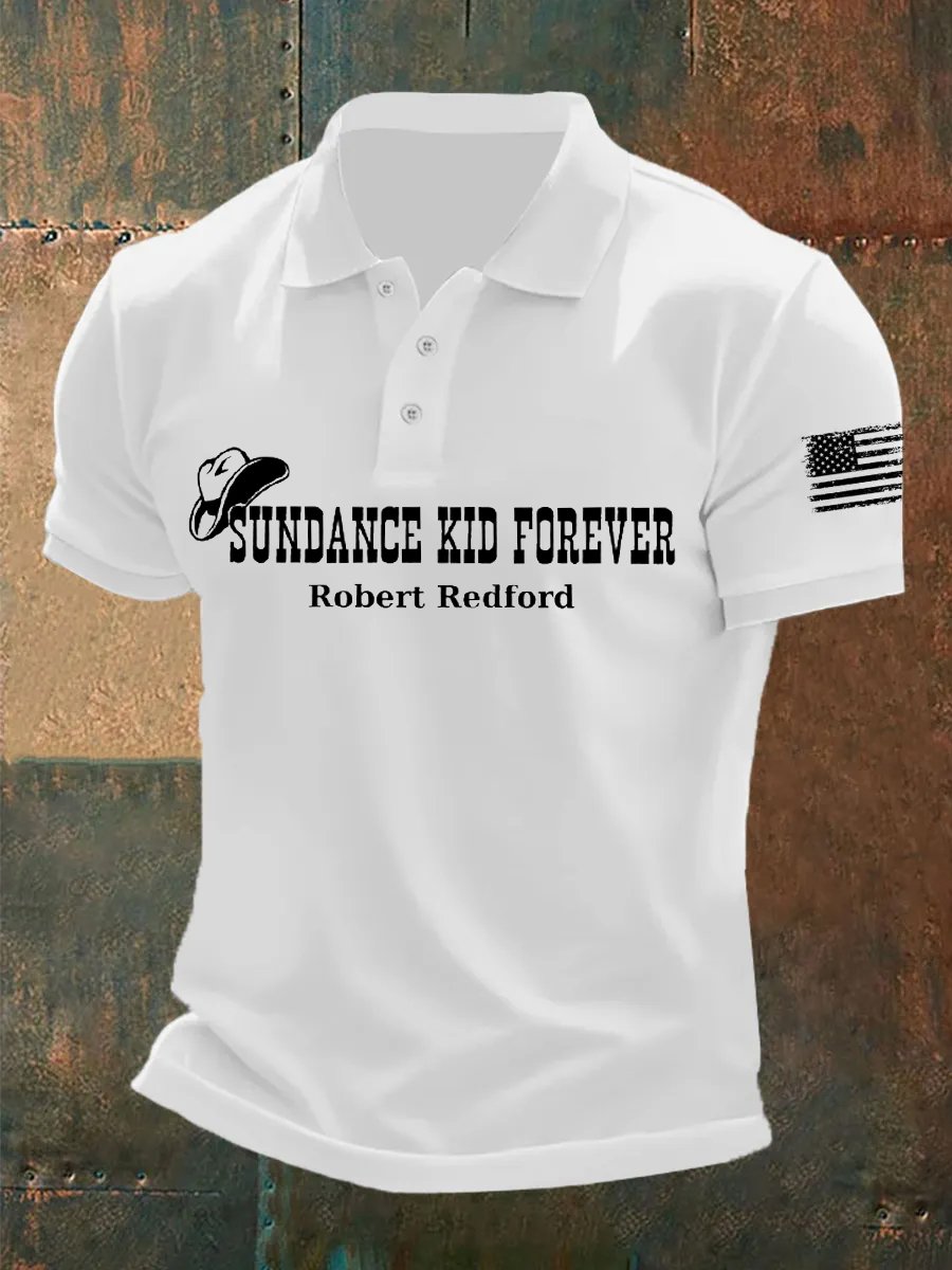 Camisa polo clásico ejecutivo Logo Button de manga corta para hombre