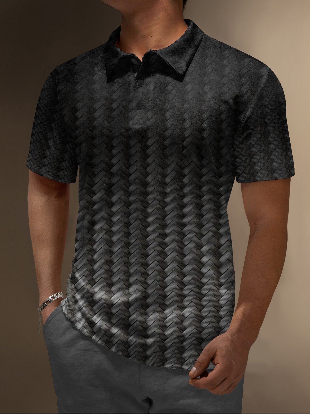 Camisa polo casual Movie hawaiano para hombre