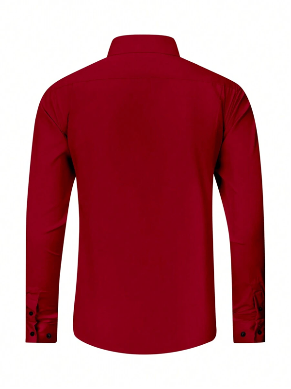 Camisa ejecutivo casual de manga larga para hombre