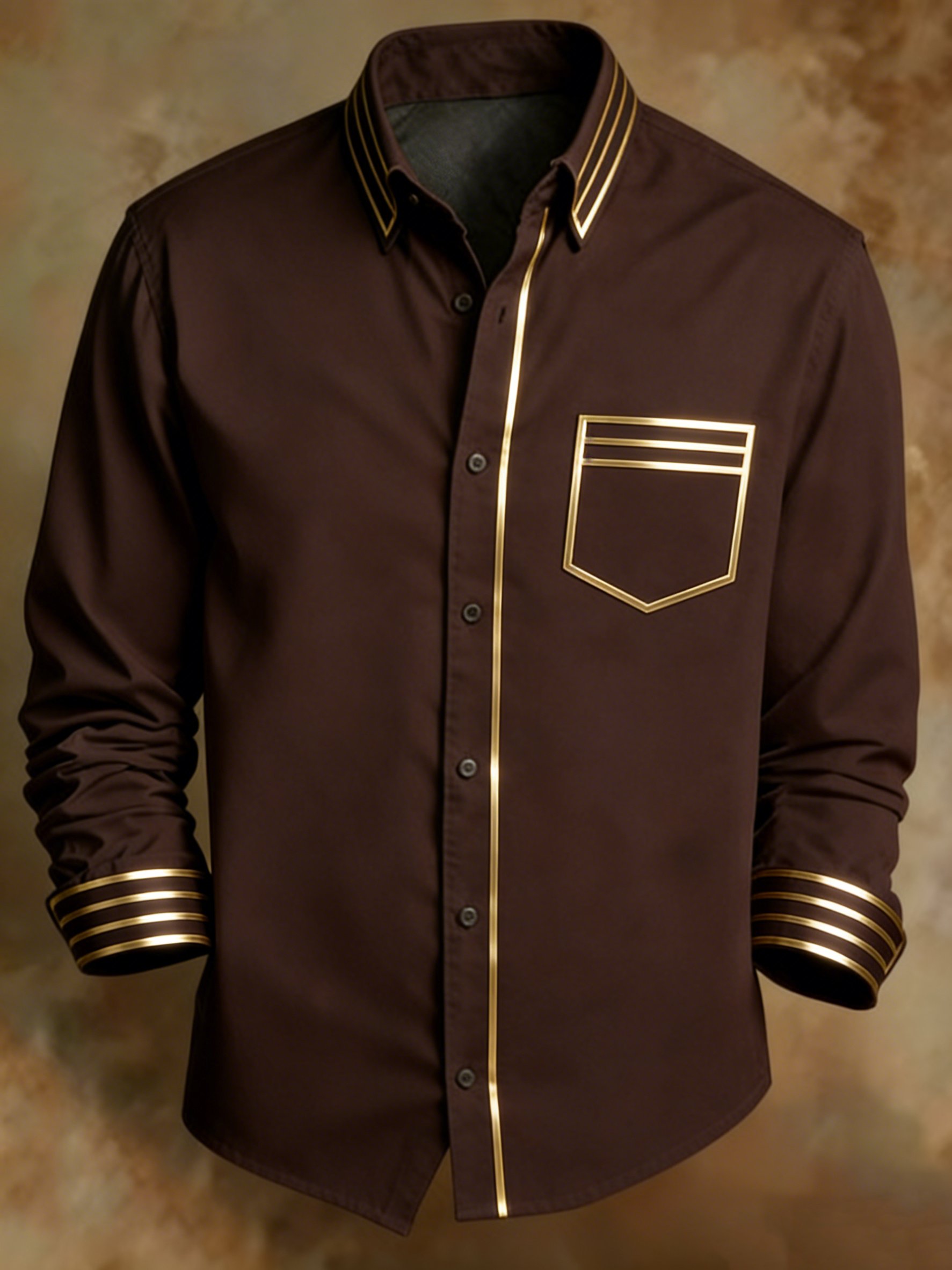 para hombre retro Abstract Line Pattern Princamiseta