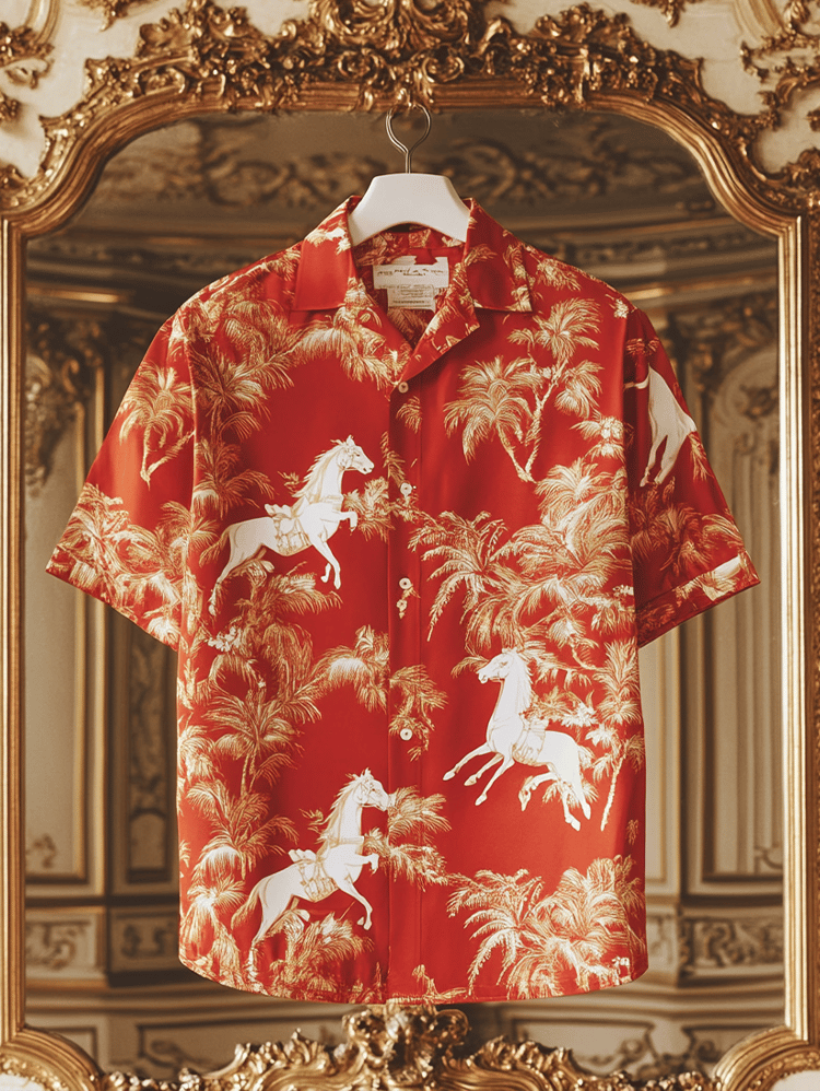 Camisa hawaiano Jockey de manga corta para hombre