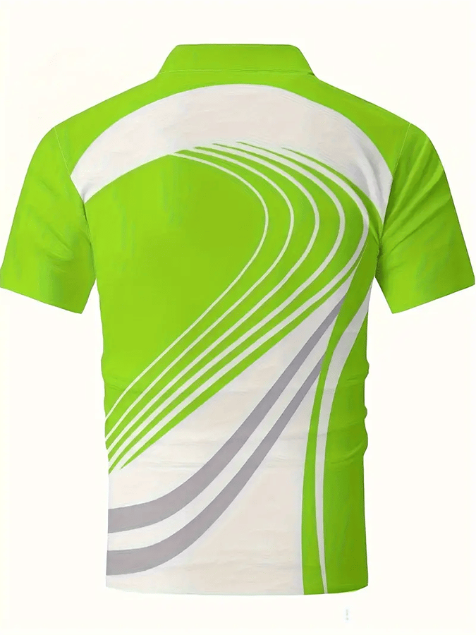 Camisa polo Golf casual estampado casual para hombre