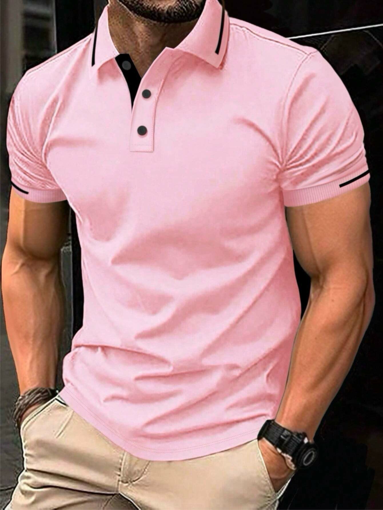 Camisa polo casual para hombre