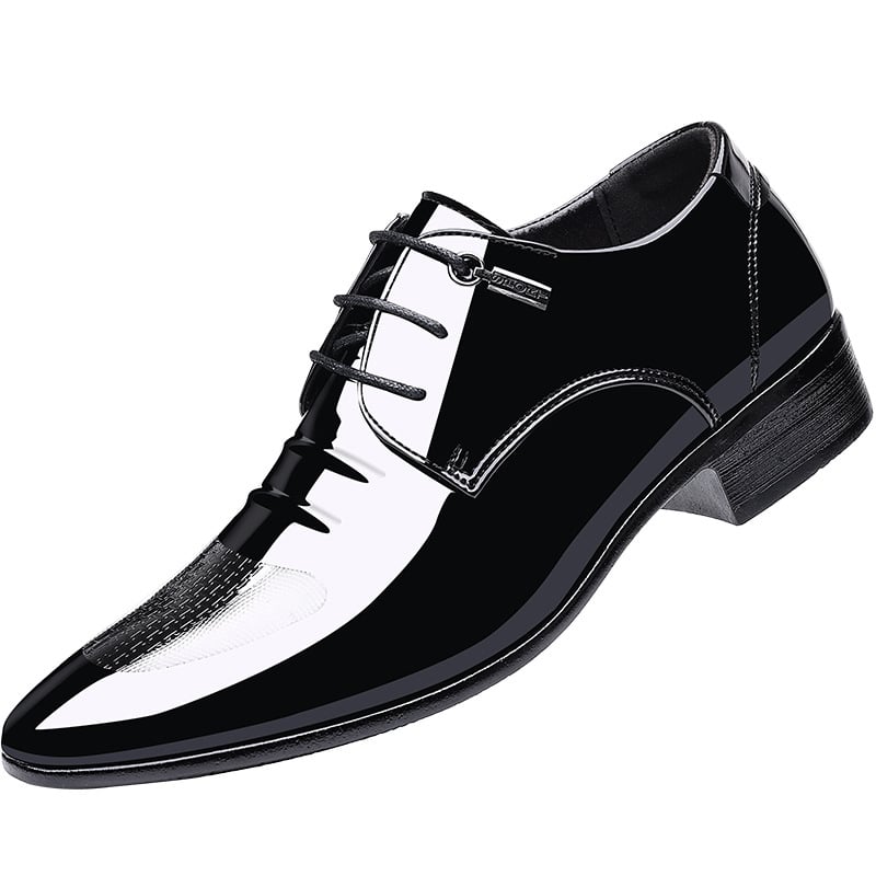 Zapatos Comfortable British ejecutivo Lace-up Patent cuero para hombre