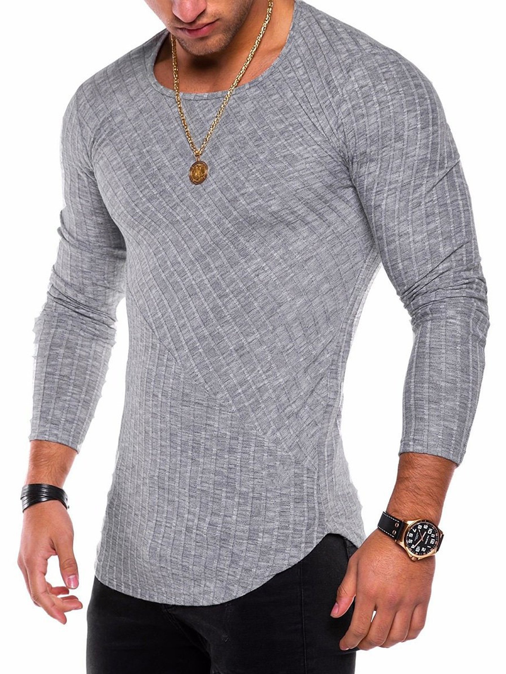 Camiseta casual and Comfortable Patchpara trabajo de manga larga para hombre