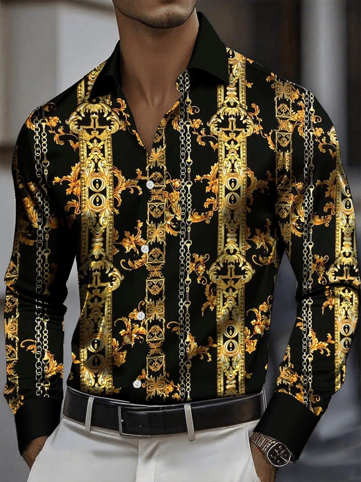 Camisa elegante And clásico ejecutivo de manga larga para hombre