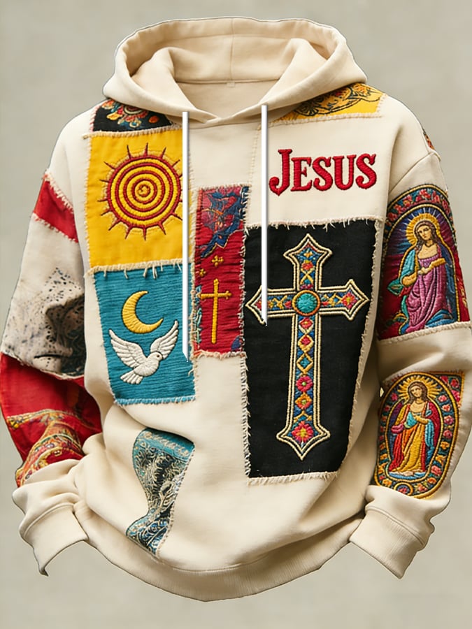 Sudadera con capucha retro Faith estampado casual -Fast Shipping para hombre