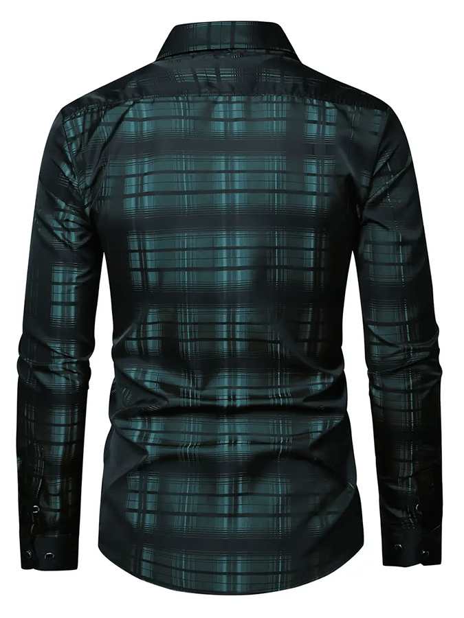 Camisa a cuadros ejecutivo casual para hombre