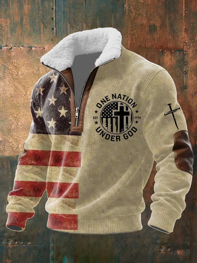 Sudadera casual Faith retro texturizado para hombre