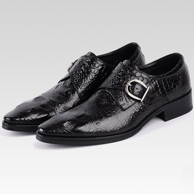 Zapatos ejecutivo casual Single Monk Exotic para hombre