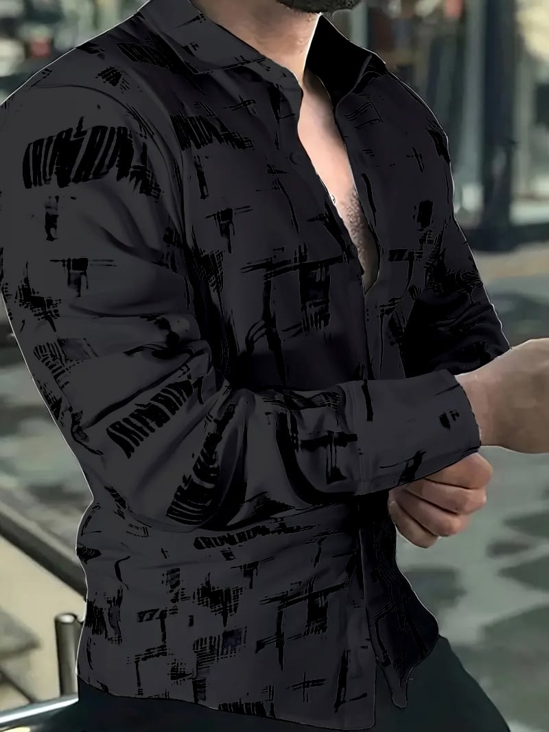 Camisa a cuadros ejecutivo de manga larga para hombre