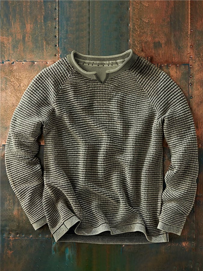 Sudadera vintage de manga larga casual para hombre