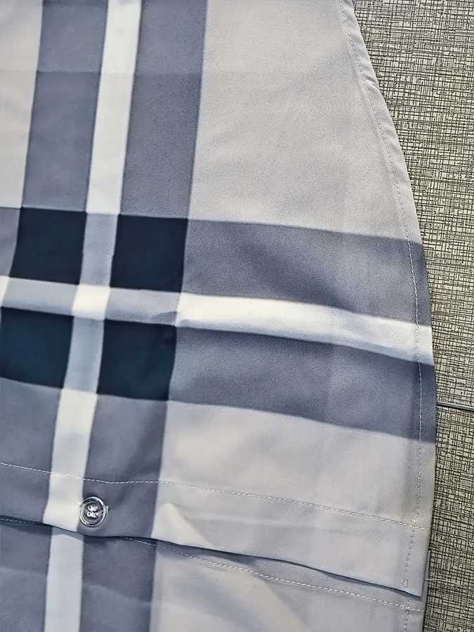Camisa a cuadros ejecutivo casual para hombre