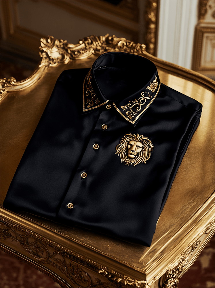 Camisa satén Luxe de manga corta para hombre