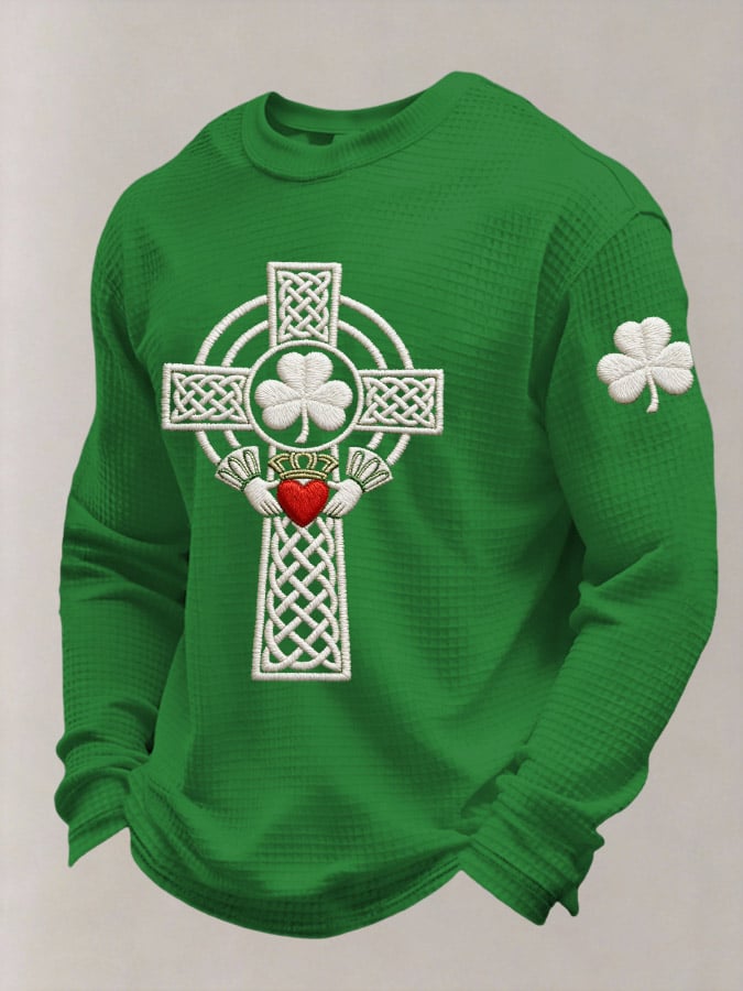 St. Patrick's Day estampado casual Top para hombre