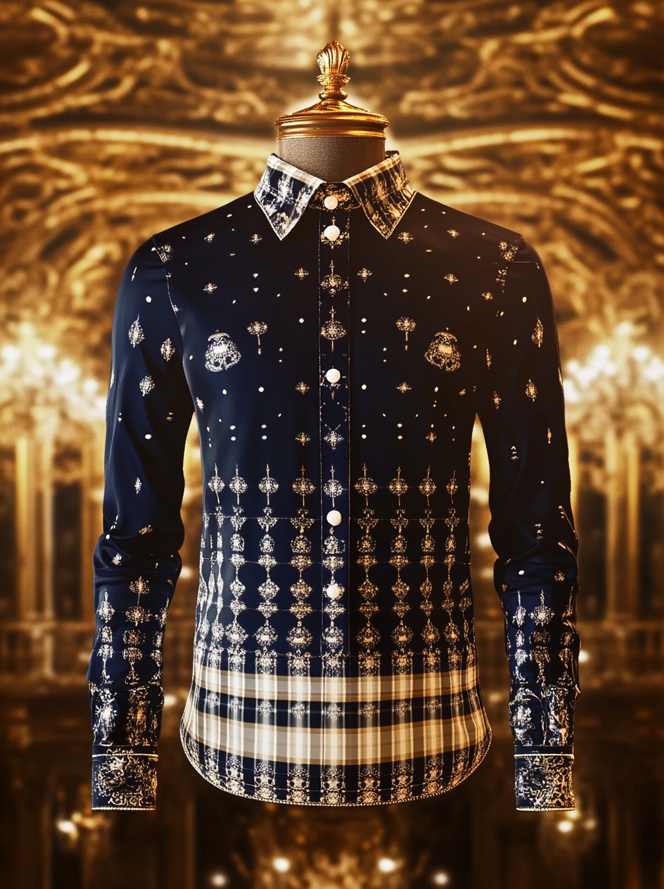 Camisa de lujo Gorgeous de manga larga para hombre