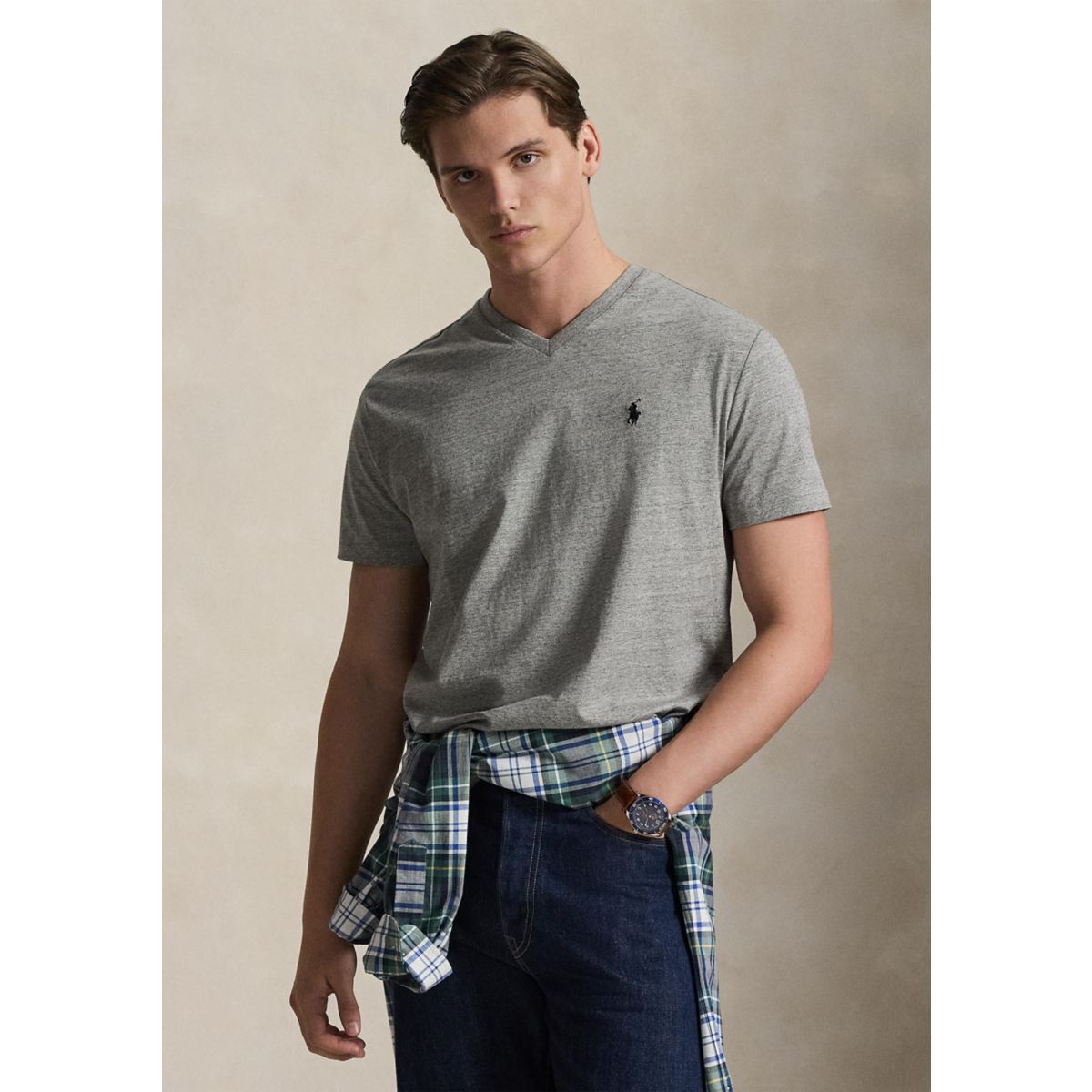 Classic Fit V-Neck T-Shirt - 6