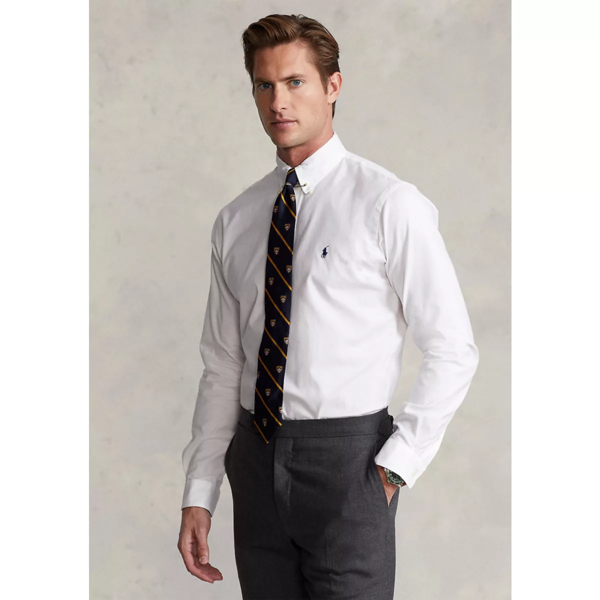 Classic Fit Stretch Oxford Shirt - 5