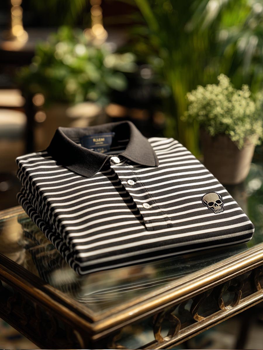 Camisa polo Check ejecutivo casual de manga corta para hombre