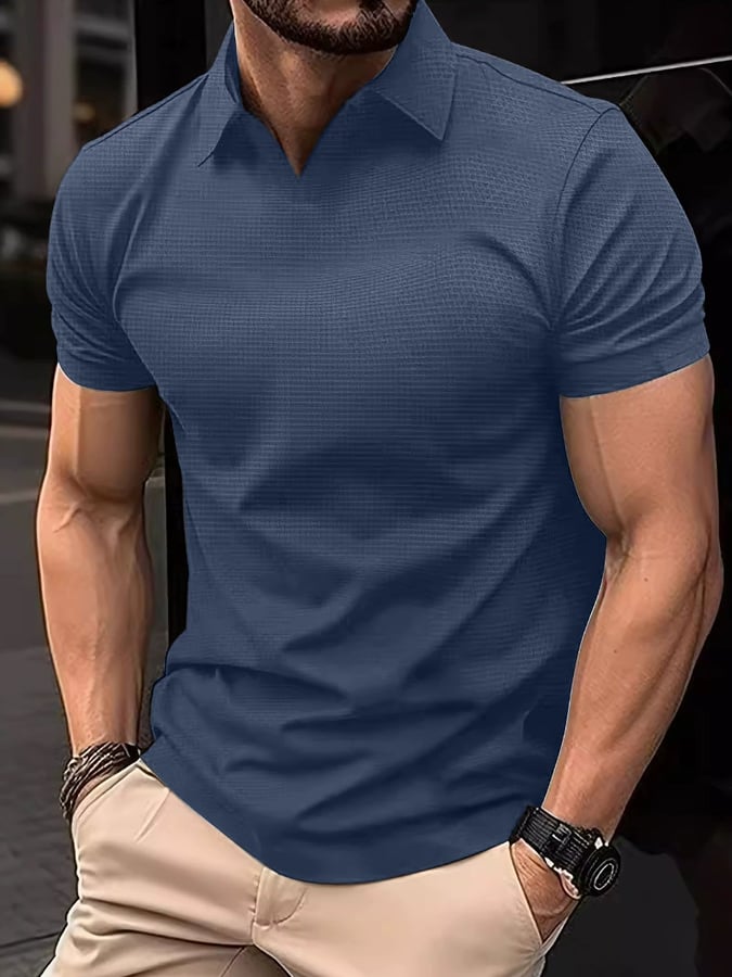 Chaqueta clásico Waffle solapa Polo para hombre