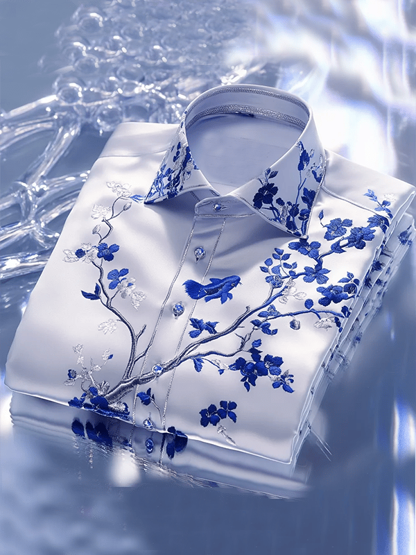 para hombre de lujo Gorgeous de manga larga camisa