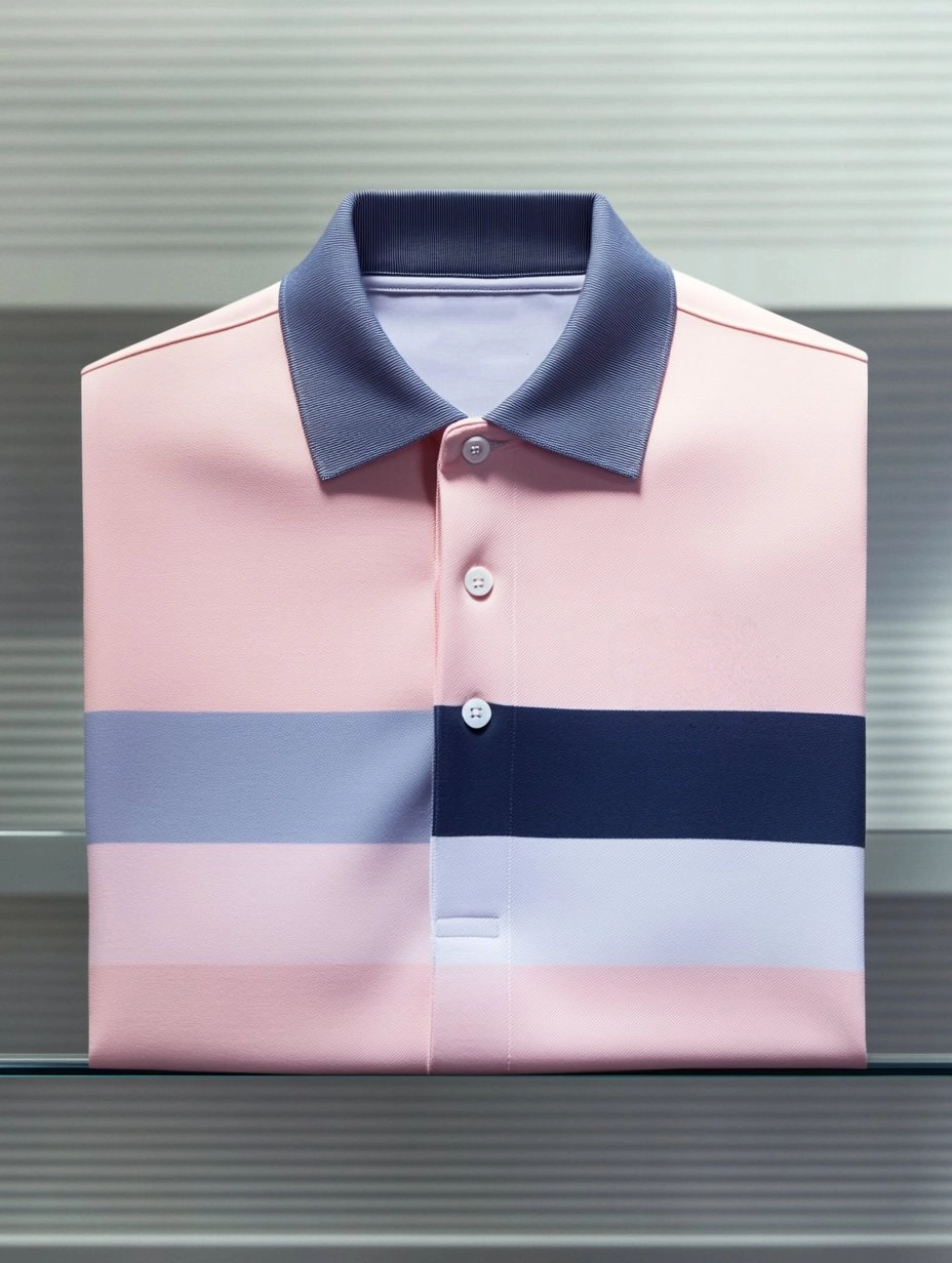 Camisa polo ejecutivo casual Fish bordado Button de manga corta para hombre