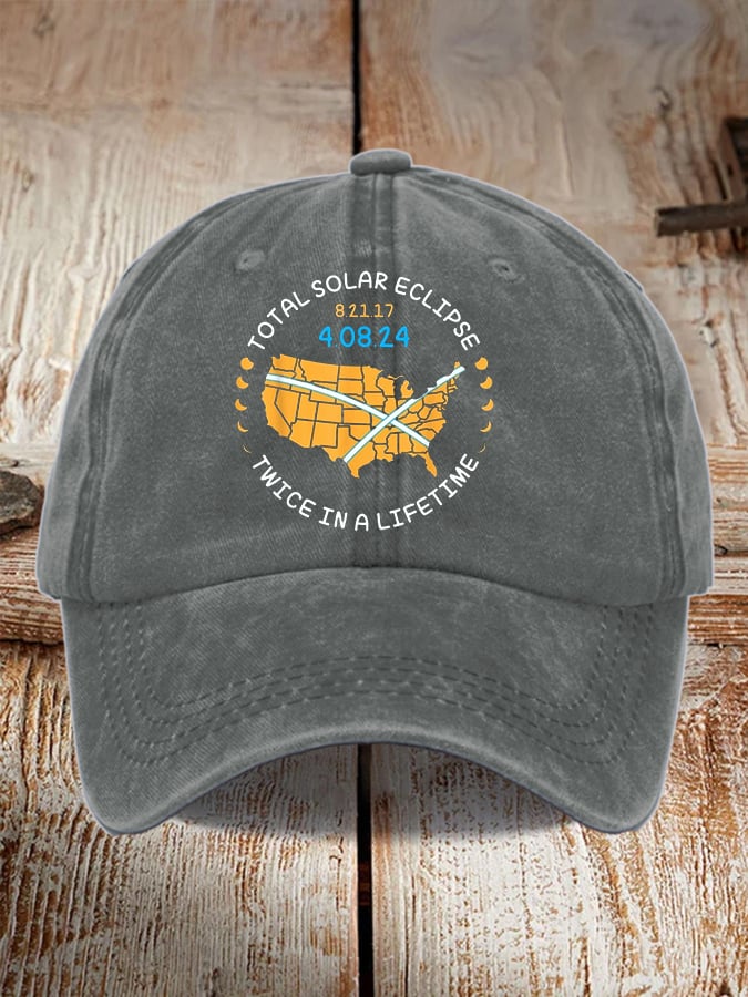 Gorras Twice In A Lifetime Total Solar Eclipse estampado Baseball