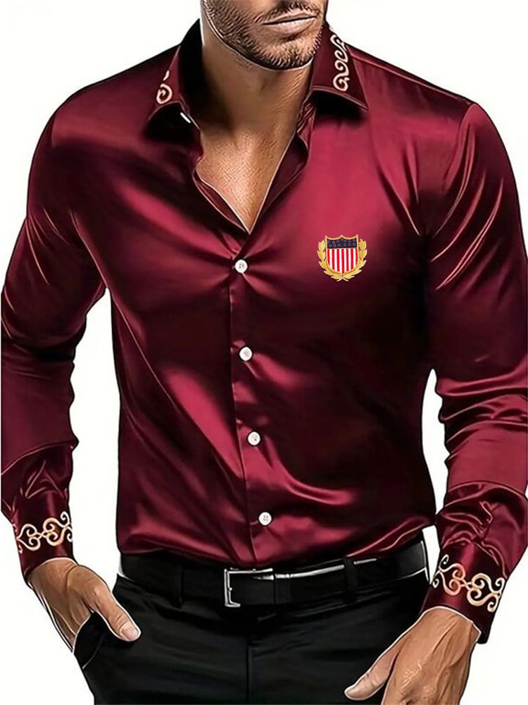 Camisa de lujo ejecutivo de manga larga para hombre
