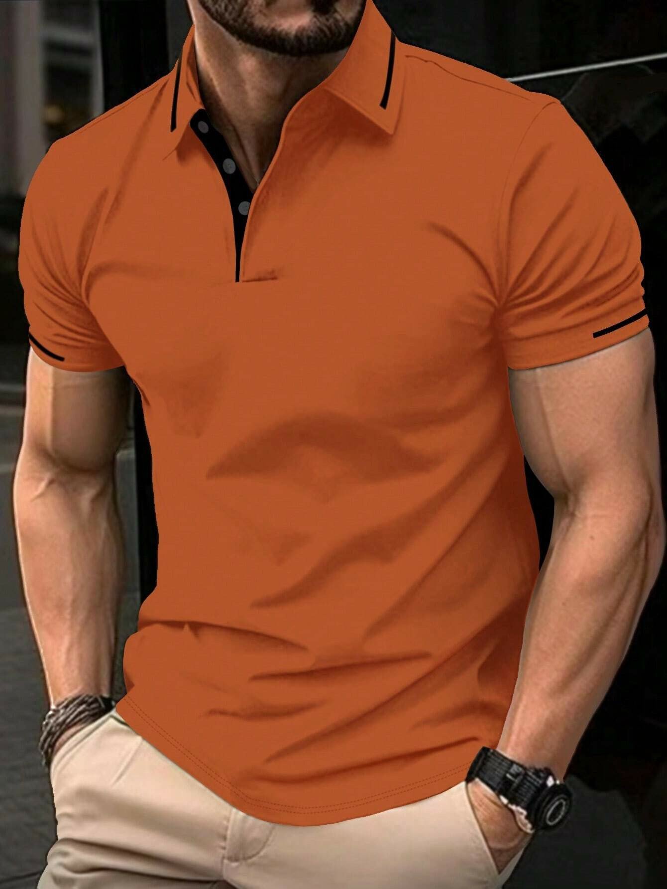 Camisa polo casual para hombre