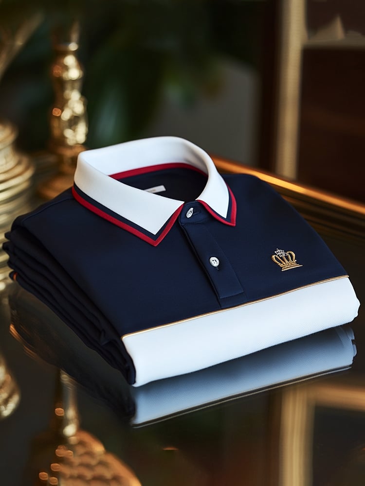Camisa polo ejecutivo casual Button de manga corta para hombre