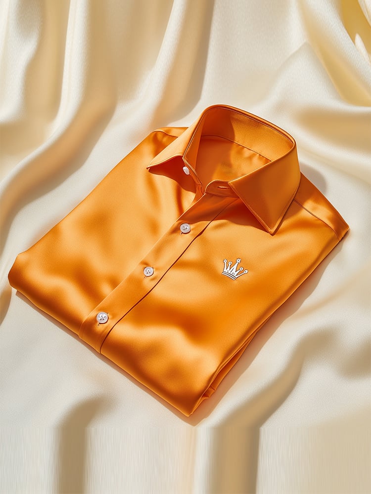 Camisa ejecutivo casual Logo solapa de manga corta para hombre