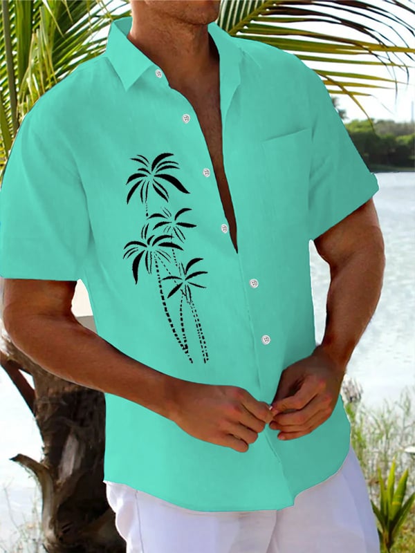 Summer de manga corta Pockecamiseta para hombre