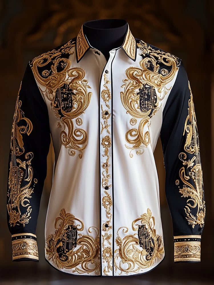 Camisa de lujo Gorgeous de manga larga para hombre