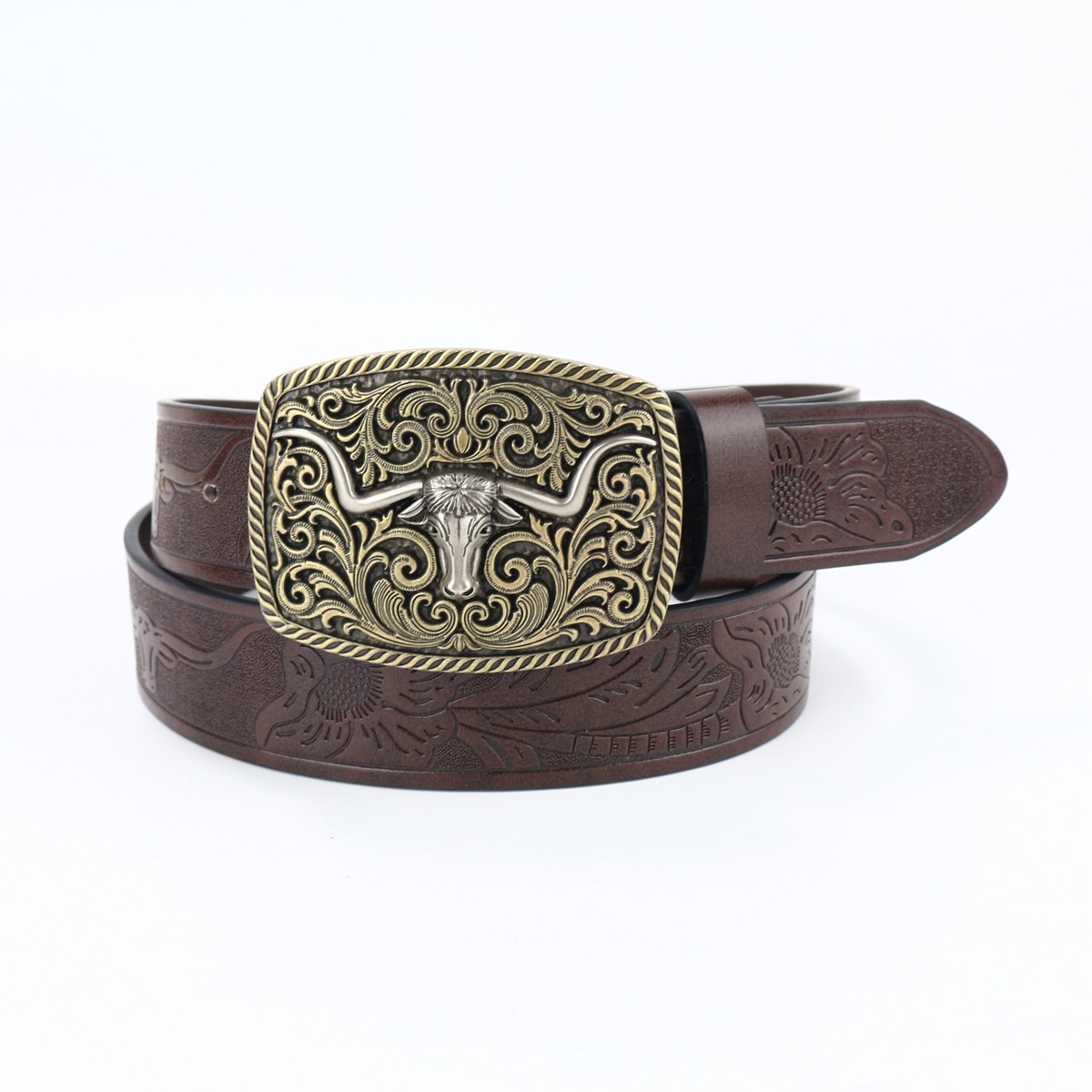 Cinturón 2025 Trendy retro Western mezclilla para hombre