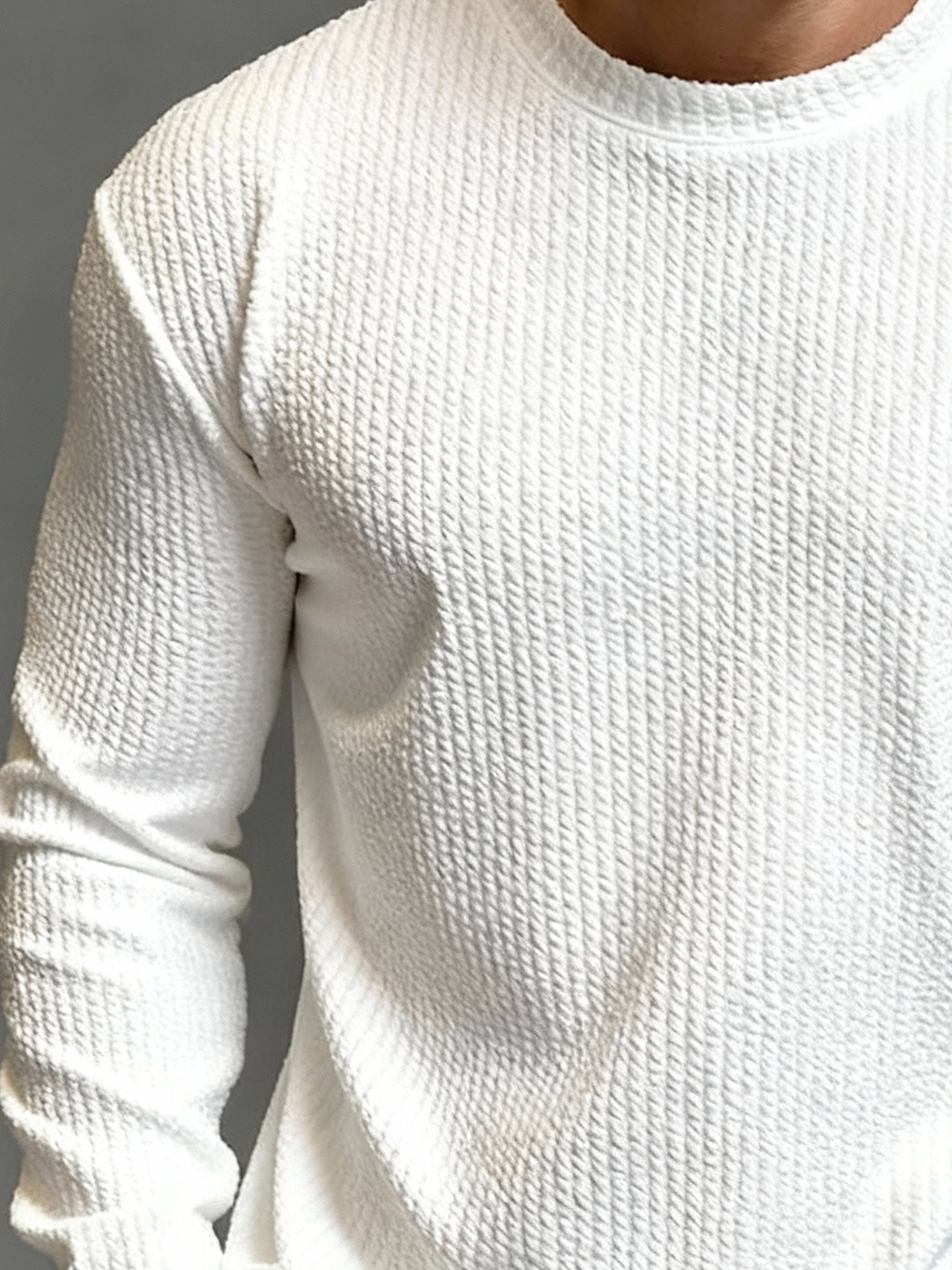 Camiseta Basic clásico de manga larga para hombre