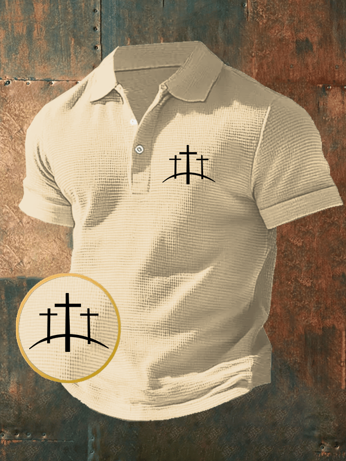 Camisa polo Faith Waffle de manga corta para hombre