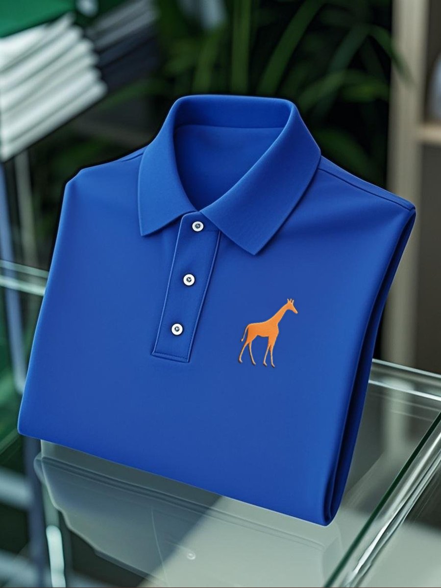 Camisa polo ejecutivo casual Button de manga corta para hombre