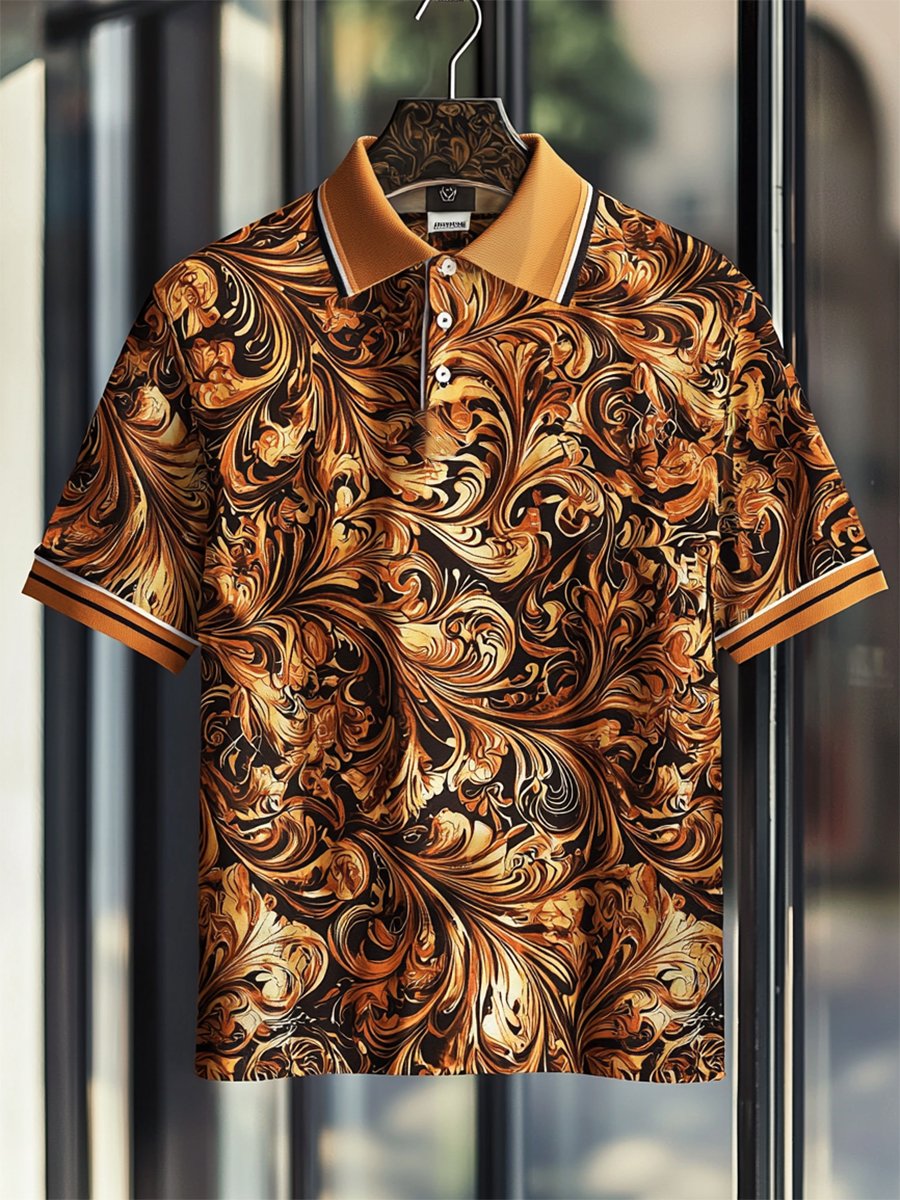 Camisa polo casual ejecutivo Button de manga corta para hombre