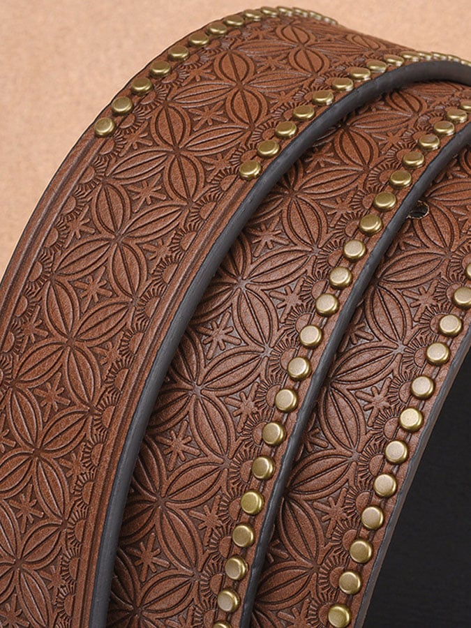 Western Denim Personalized Rivet Belt