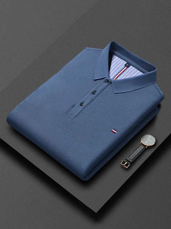 Camisa polo ejecutivo casual Button de manga corta para hombre