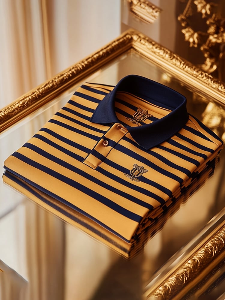 Camisa polo ejecutivo casual Logo Button de manga corta para hombre